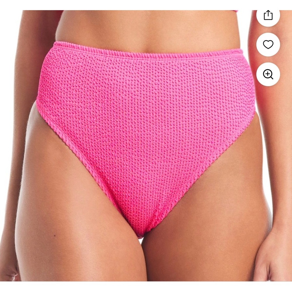 BAR lII NWT High Leg High Rise Bikini Bottoms Candy Kiss Pink XL